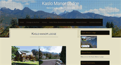 Desktop Screenshot of kaslomanorlodge.com